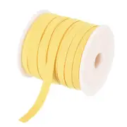 1/4 Inch Double Fold Bias Tape Continuous Bulk Bias Tape Lemon Yellow 25 Yards