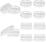 Carpet Protector Spiked Plastic Round and Square Comfortable Touch Caster Cup Spiked Furniture Cup for Sofas, Tables, Chairs Offices Bookcases Other Furniture (12)