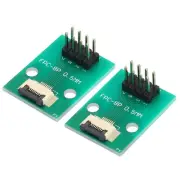 2pcs FFC FPC Connector Board 8 Pin Double Row Male Pin Header Strip Adapter