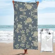 Blue And Yellow Flowers Quick Dry Towel Microfiber Sports Gym Shower Home Use Hiking Bathroom Multifunctional