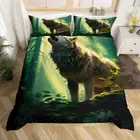 Kids Duvet Cover Set Full Size,Jungle Botainical Plants Bedding Set,Boys Men
