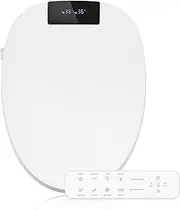 Electric Bidet Toilet Seat, Elongated Heated Bidet with Dryer and Warm Water, Rear and Front Washing, Self-Clean Nozzle, Soft Close Toilet Seat with Remote Control, LED Light & Deodorization (AU PLUG)