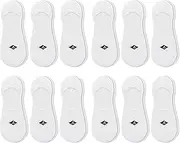 [Sperry] Women's Recycled Cushioned Sneaker Liner Socks-6 Pair Pack-Repreve Arch Support and No Slip Heel Gripper, White (12 Pairs), 5-10