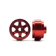 Staffs STAFFS195 6-Spoke Aluminum Front Wheels 15.8 x 8.5mm, Red 1/32 Slot Part