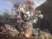 FLOWERS IN URN A. Desportes primula Tile Mural Kitchen Backsplash Ceramic 10x8