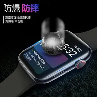 Apple Watch 11D滿版 高清水凝膜 藍光 蘋果手錶保護貼 iwatch 1-7 S7 SE 手錶保護膜