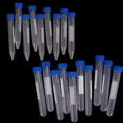 10X 15mL Plastic Centrifuge Test Tube Vial Container Self Standing Screw CapS.fb