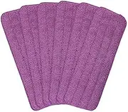 jingfei Flat Mop Heads 6 Pcs Microfibre Mop Pads 42cm x 14cm Mop Refill Replacement Pads Covers - Machine Washable (Purple)
