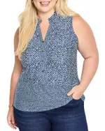 Nic+Zoe Plus Coastal Geo Tank Top