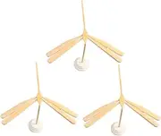 FELTECHELECTR DIY Bamboo Dragonfly Craft Kit 3 Pieces Balance Toys Handmade Bamboo Handicrafts for Boys and Girls