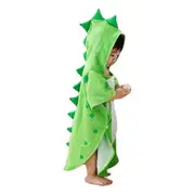 Sztxj Children's Bath Towel Dinosaur Hooded Baby Towel, Cotton, Green, 60*120cm