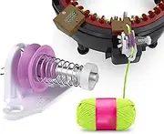 AIDILER Knitting Tensioner, Circular, Metal, Pink/White, Suitable for ADDI 46 Needle Tensioners