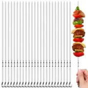 24 PCS Metal Skewers, Kabob Skewers, Metal Skewers for Kabobs, Flat Skewers