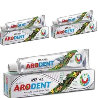 Arodent Ayurvedic Gum & Dental Paste Promotes Oral Hygiene FREE SHIP 100g X 3