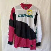 Kappa Kombat Can Am Jersey Long Sleeve Womens Extra Small Pink/black/white NEW