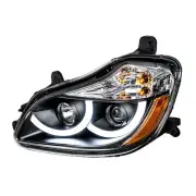 2013+ Kenworth T680 Projection Headlight w/ LED Position Light- Blackout- Driver