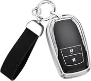 ontto Alu Car Key fob Cover Fit for Toyota Yaris Cross Hybrid Corolla RAV4 Prius Camry Auris Highlander 2020-2023 2 3 5 Buttons smart Resin Key case keyring Key Shell holder bag keychian