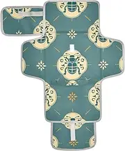 Reusable Portable Changing pad with Tissue Pocket Waterproof Pads for Baby with Built-in Pillow
