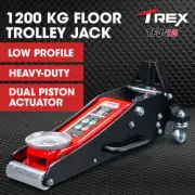 T-REX 1200KG Hydraulic Trolley Floor Jack Low Profile Height Garage Trolly