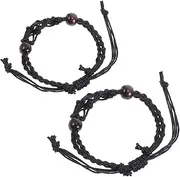 [SHINEOFI] Nylon Bracelet Elastic Rope Adjustable Cage Cord Crystal Charm Holders for Jewelry