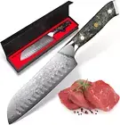 Chef Knife 8 Inch Damascus Steel Kitchen Chef'S Knife Razor Sharp Meat Cleaver w