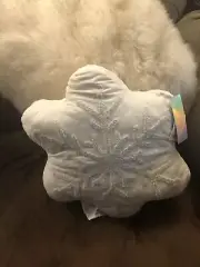 Faux Fur Snow Flake Shimmer White. Rachel Zoe