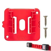 Wall Mounted Battery Rack,Red Multipurpose Power Tool Battery Holder - Space-Saving Organizer Shelf for Garages, Workshops, Trucks