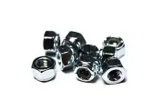 (10)14"-20 Nylon Insert Lock Nuts (Zinc Plated) Nylock
