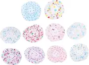 FOMIYES Pcs Printing Shower Cap Bathing Cap Bath Hat Anti-smoke Hat Head Cover Adults Colorful Cartoon One Size Fits