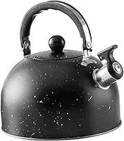 Hoement Whistling Kettle Stovetop Tea Pot with High Temperature Resistance Compatible with Gas Induction Cookers Elegant Design for Easy Boiling Brewing
