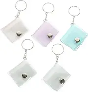 [ULDIGI] 5pcs Key Hanging Ornament Keyring Keychain Photo Plastic Key Ring Plastic Key Holder Photo Key Holder Mini Picture Albums Plastic Key Chain Key Hanging Decor Photo Keyring Pvc