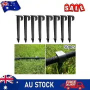 50X-Pipe Ground Stakes Drip Irrigation Hose Tube Holder/Spikes Pegs Soaker KIT.