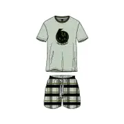 Mens Official AFL Collingwood Magpies Size S-5XL Short Check Pyjamas PJS Set