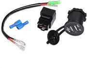 Heigoumotor Dual USB Charger with Relay Battery Charger for Kawasaki Versys 650, Versys 1000, Versys-X300, Versys-X650, Ninja 400, Ninja 650 - 5V DC Output