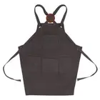 Unisex Cross Back Kitchen Apron With Pockets (Gray Child)
