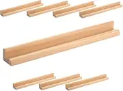 Cabilock Diy Wooden Domino Rack Trays 8pcs Wooden Domino Tile Stands Rack Trays Bases Storage Rack Display Stand Decorative