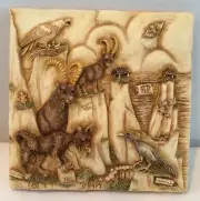 NIB Harmony Kingdom Picturesque Tile Figurine Noah's Park Cliff Hangers #PXND2