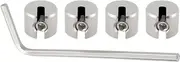 EMSea 4PCS Wire Rope Fixing Clip M4x2mm 316 Stainless Steel Stop Clamp 10x8mm with Wrench for Tension The Rope for Fixing Balcony Furniture Tightening Ropes