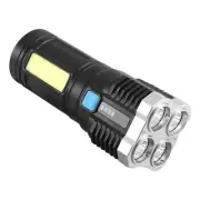 4-Core Flashlight Super Bright Rechargeable Flashlight Multi LED Long-Range3643