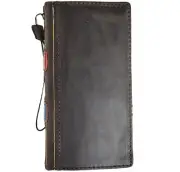Genuine Leather Case fo Iphone 14 13 15 16 Pro Max Wallet Bible Book Removable R