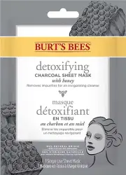 3PACK Burt's Bees Detoxifying Charcoal Sheet Mask