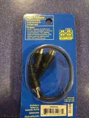 Groove Onn. Audio Y Adapter 6in 3.5mm Auxiliary to RCA Black 100008586 Brand New