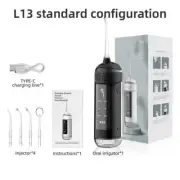 NNEDSZ L13 Black Portable Electric Water Flosser - Handheld Teeth Cleaner, USB R