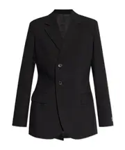 Kenzo Single Breasted Logo Patch Jacket FR40 Black