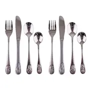2x 4pc D.Line Kids Stainless Steel Cutlery Spoon/Fork/Knife Utensil Set Zoo