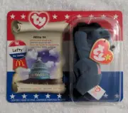 Mint! McDonald's TY Lefty The Donkey Beany Baby 1996 With Tag Error