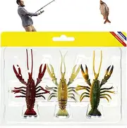 wiroouia Crawfish Lures for Bass Fishing, Realistic Creature Baits for Bass Fishing, Soft Equipment for Pike Pickerel Trout Walleye Bream Salmon