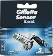Gillette Sensor Excel Men's Razor Blade Refills, 5 Count, Mens Razors / Blades