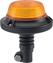 HELLA Valuefit Rotating Beacon, LED Warning Light, Flash Light, Slim, 12 V/24 V, Yellow, Flexible Tube Socket, Quantity: 1 – 2XD 357 980-011