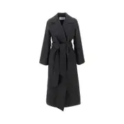 [HARRIS WHARF LONDON] HARRIS WHARF LONDON Pressed wool coat with belt Woman 42 42 Grey